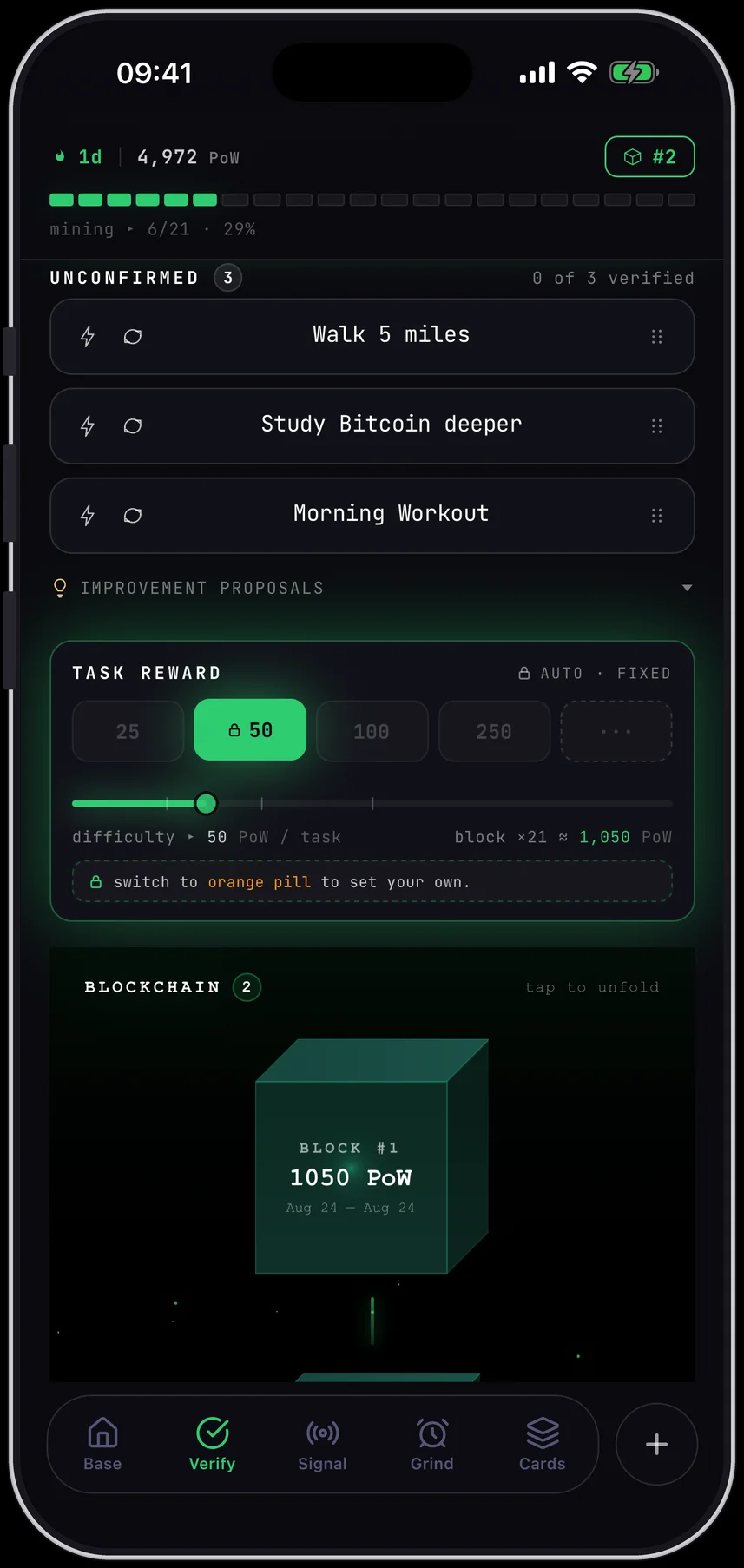 Build habits screenshot
