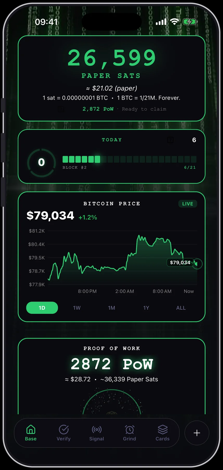 Stack sats screenshot